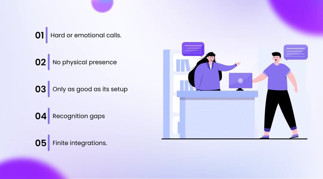 What a virtual receptionist can't do